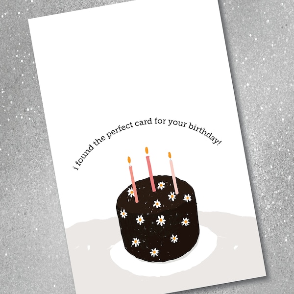 Funny Birthday Card, Dark humor card, Paper Card, Digital Download,  In Canada, funny card, Empty on the inside Card, Card for friend