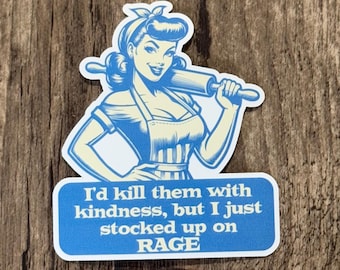 Feminism Sticker, Rage Sticker, Women's Rights Sticker, Vintage Sticker, Gift for Her, Gift for Friend, Feminist, Feminism, Feminist Rage
