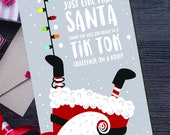 Tik Tok Challenge Santa  / Holiday Greeting Card / Physical or Digital Download