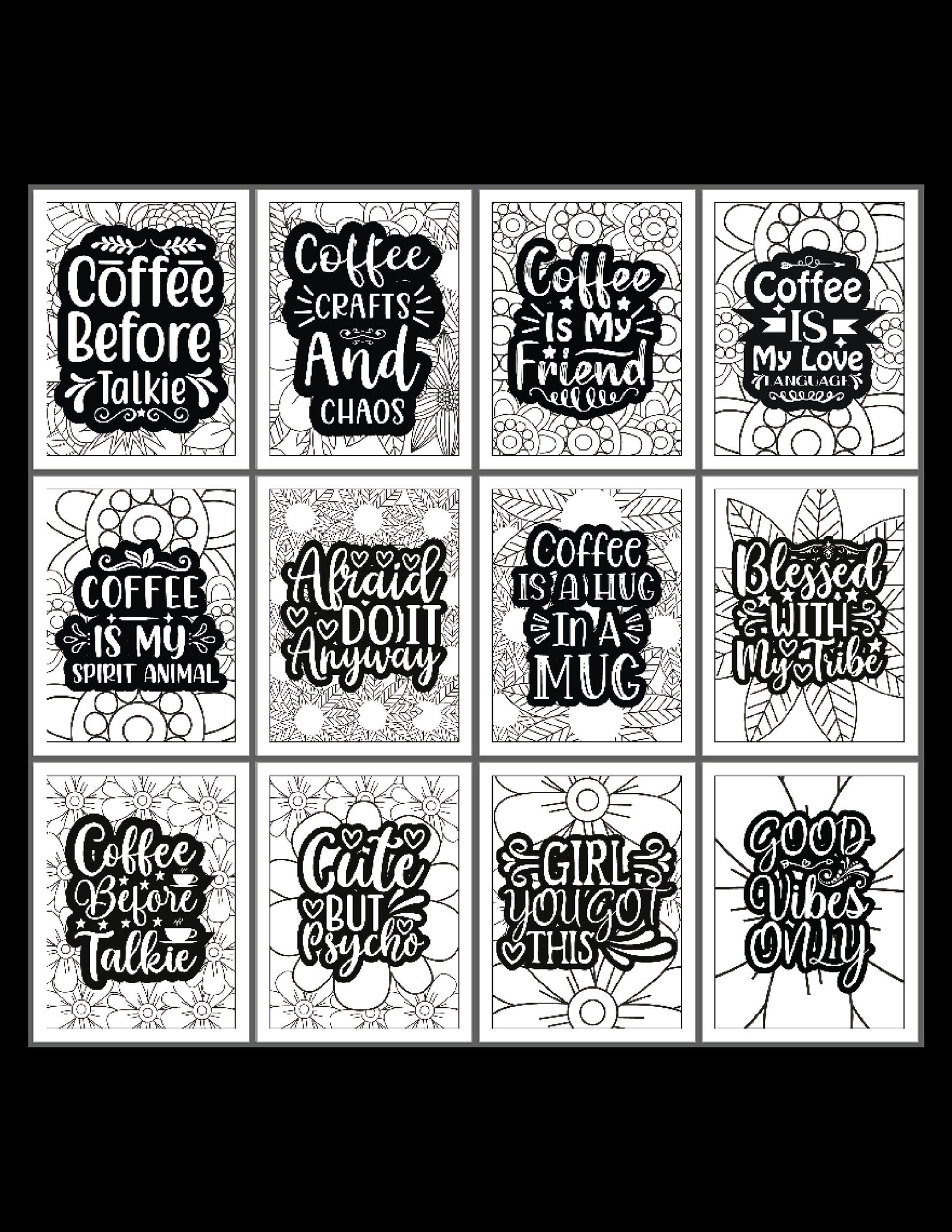 Coffee Coloring Page Printable Coloring Pages Digital - Etsy
