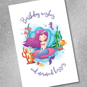 Cartes d'anniversaire, carte de voeux, carte papier, téléchargement numérique, carte d'anniversaire drôle, au Canada, carte drôle, carte pour elle, carte de sirène