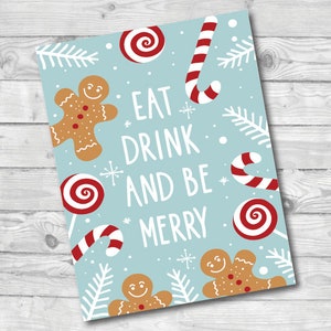 Cartes bleues de Noël vacances. Paquet de 6, assorti, vierge à l’intérieur.