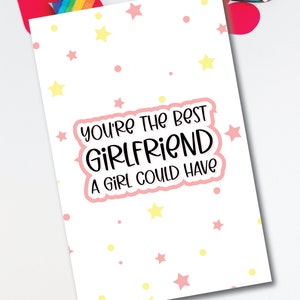 LGBTQ Card, Girlfriend Card, Valentine's Day, Love, Cute, Digital Download, Paper Card, Cute Card, Couples Card, Card for her, Lesbian Card