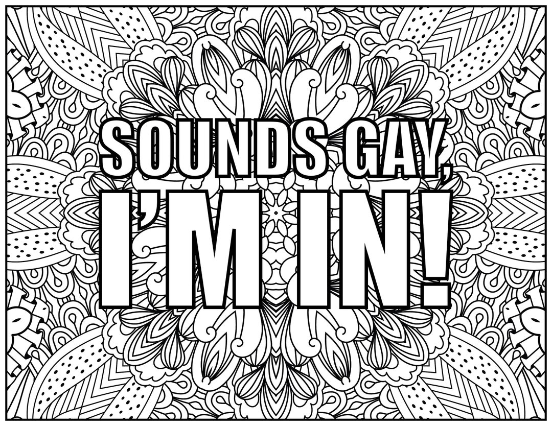 Gay Colouring, Pride Coloring, Printable Colouring Page, Printable