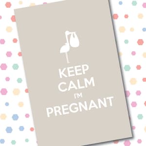 Carte d'annonce de grossesse, carte de voeux, téléchargement numérique, carte papier, carte Keep Calm, carte drôle, au Canada, carte pour lui, carte pour elle