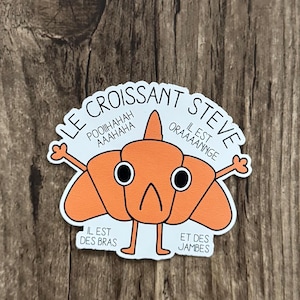 Steve Sticker, Poisson Steve Sticker, Croissant Steve Sticker, Pun Sticker, Influencer Sticker, Tik Tok Sticker, Orange Fish Sticker
