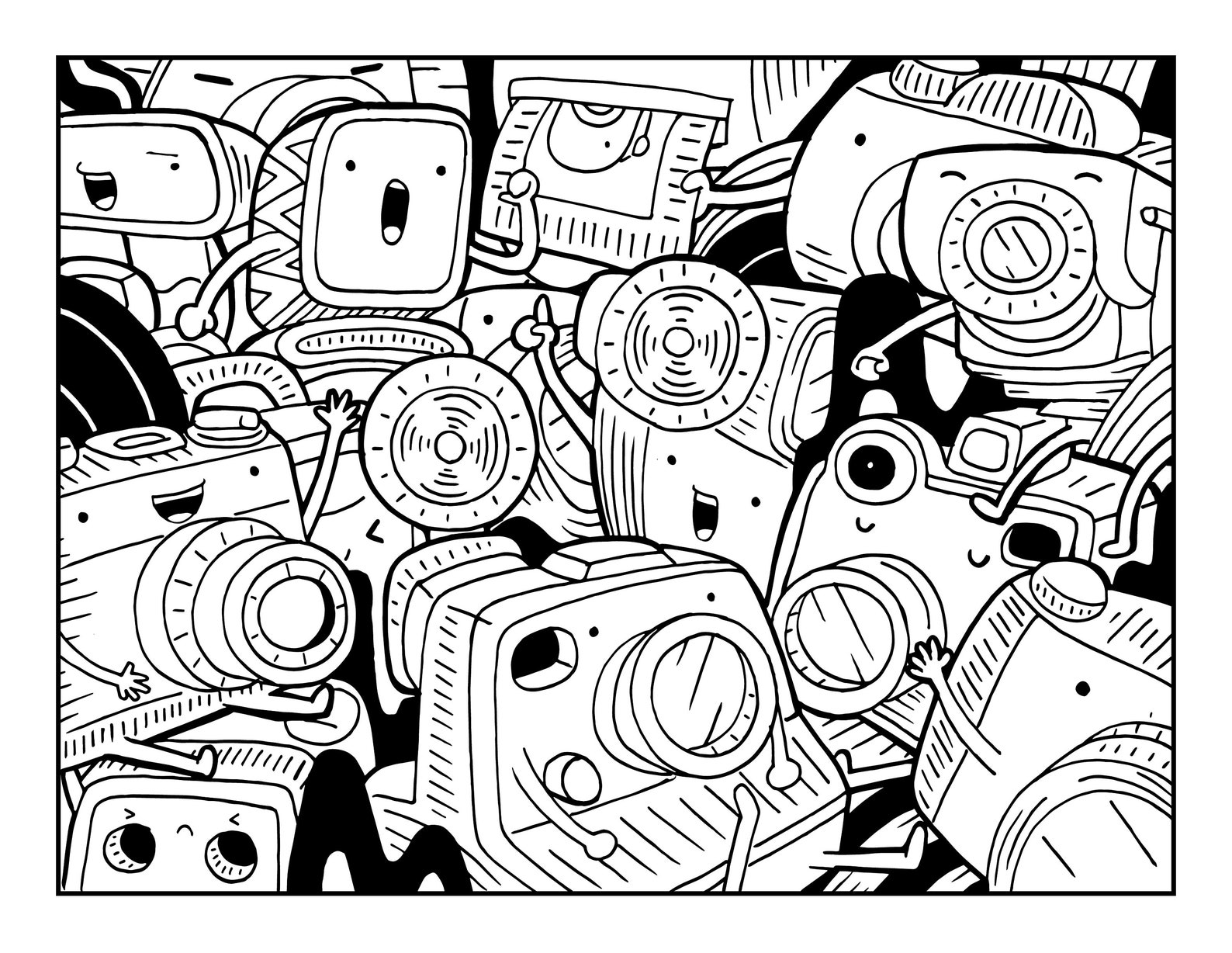 Nostalgia Coloring Page Nostalgic Coloring Pages Digital | Etsy