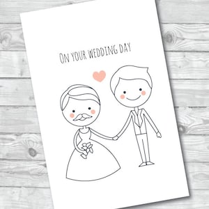 Carte de mariage non binaire, carte de voeux, téléchargement numérique, carte papier, fierté, mariage gay, mariage LGBTQ, carte de mariage LGBTQ, au Canada