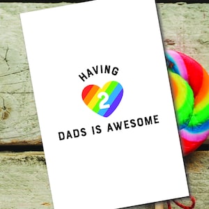 Papas gays / LGBTQ / Une carte / Carte de fête des pères numérique ou envoyée par la poste
