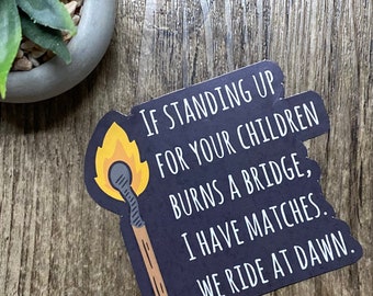 Ride at Dawn Sticker, Protect Trans Kids, Trans Rights Sticker, Ally Sticker, Trans Ally Sticker, Gift for Her, Gift For him