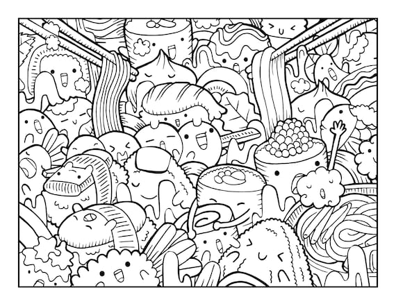 Foodie Coloring Books - an adult colouring book for food lovers