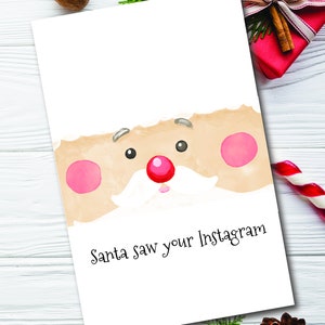 Instagram, carte de voeux, téléchargement numérique, carte en papier, jolie carte, carte rigolote, carte de Noël, carte de vœux