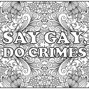 Gay Colouring, Pride Coloring, Printable Colouring Page, Printable Coloring, LGBTQ Coloring, Digital Download, Be Gay Do Sins