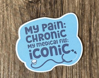 Chronic Pain Sticker, Spoonie Sticker, Gift for Spoonie, Gift for Her, Gift for Him, Chronic Illness Sticker, Spoon Theory, Chronic Illness