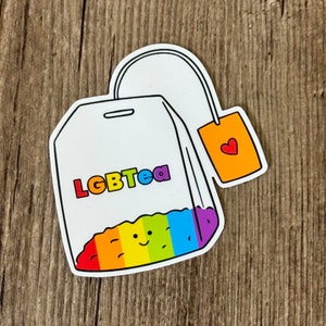 Autocollant renverser le thé, autocollant fierté, LGBT, 2SLGBTQ, cadeau pour un ami, cadeau pour lui, cadeau pour elle, cadeau pour eux, cadeau pour parent