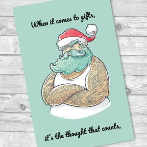 Carte de père Noël drôle, drôle de Noël, drôle de carte de Noël, carte de vœux drôle, Noël, carte de Noël tendance, téléchargement numérique, carte papier