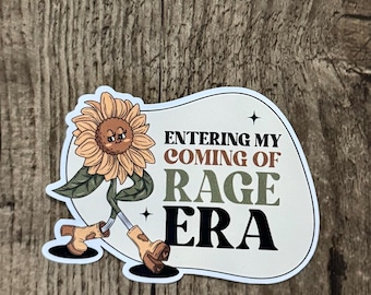 Feminism Sticker, Rights Sticker, Women's Rights Sticker, Vintage Sticker, Gift for Her, Gift for Friend, Feminist, Feminism, Coming of Rage