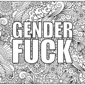 Gay Colouring, Pride Coloring, Printable Colouring Page, Printable Coloring, LGBTQ Coloring, Digital Download, Gender Fuck