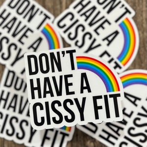 Cis Sticker, Die Cut Sticker, Die Cuts, Laptop Sticker, Decal, Cissy, Cissy Fit, Rainbow Sticker, Funny Sticker, Water Proof