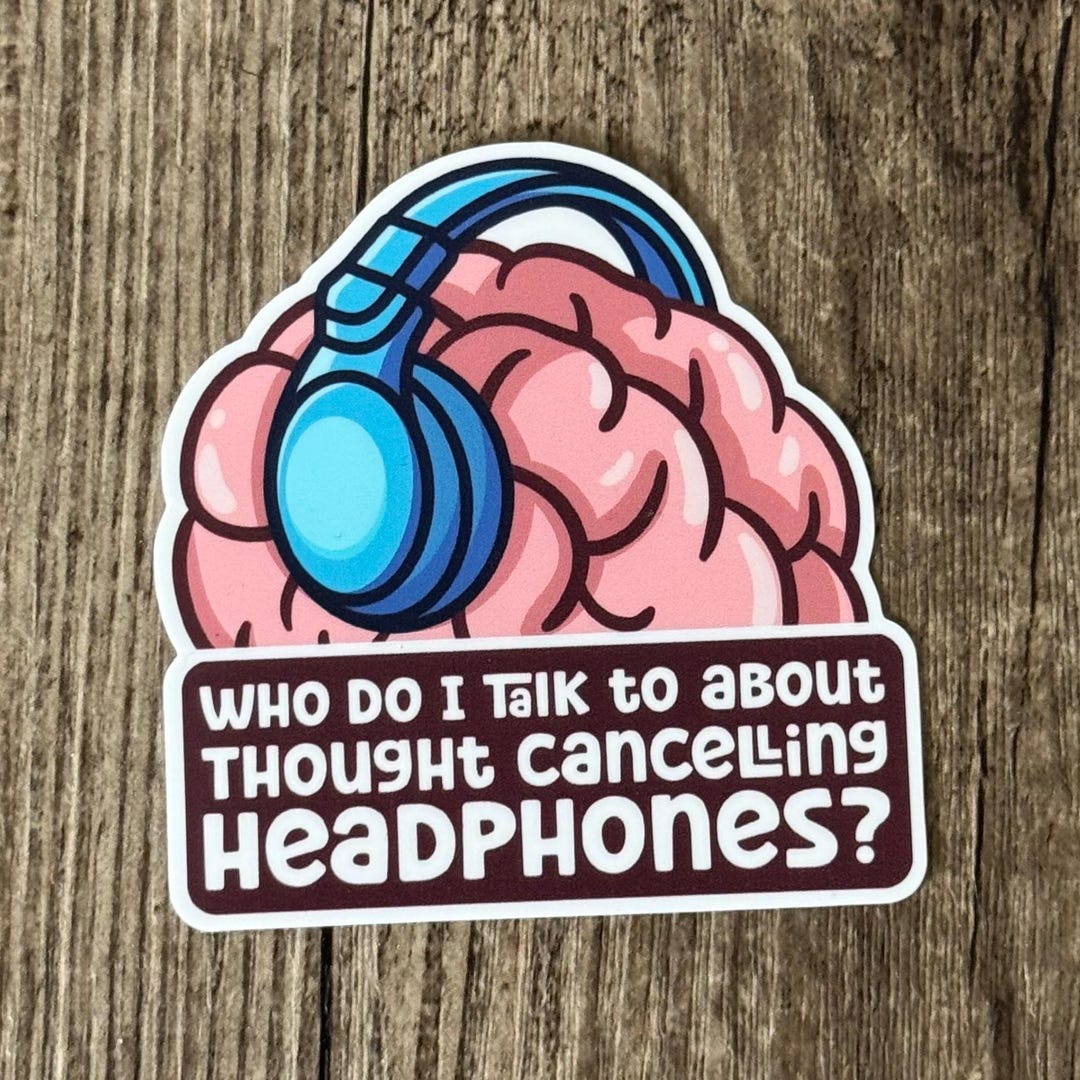 Though Cancelling Sticker, Brain Sticker, Mental Health Sticker ...