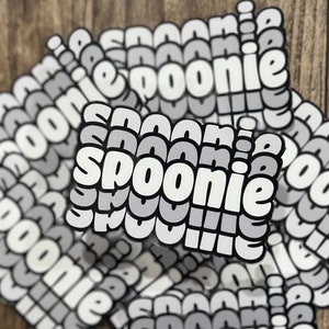 Cadeau Spoonie, Sticker Spoonie, Cadeau pour Spoonie, Cadeau pour elle, Cadeau pour lui, Sticker maladie chronique, Spoon Theory, Water Proof, holographique