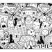 Big City Coloring Page, Landmark Printable Coloring Pages, Digital