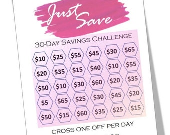 1000 Just Save Challenge Tracker