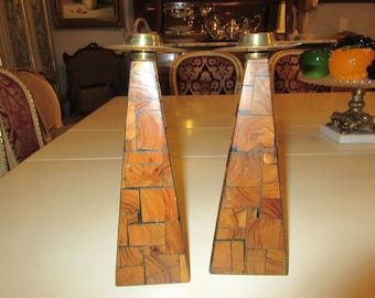 MID CENTURY CANDLE Holders
