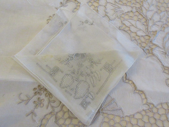 HAND EMBROIDERED HANDKERCHIEF
