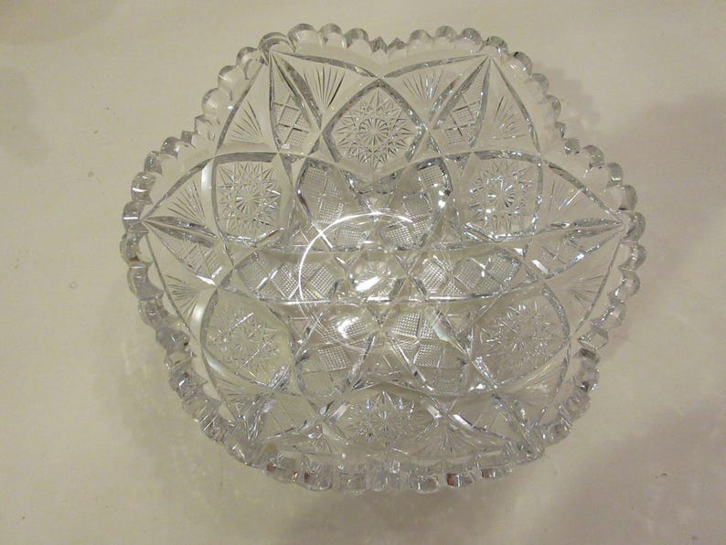 libbey cut glass bowl