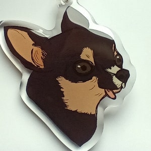 Chihuahua acrylic keychain