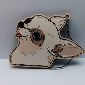 Chihuahua wood ornament