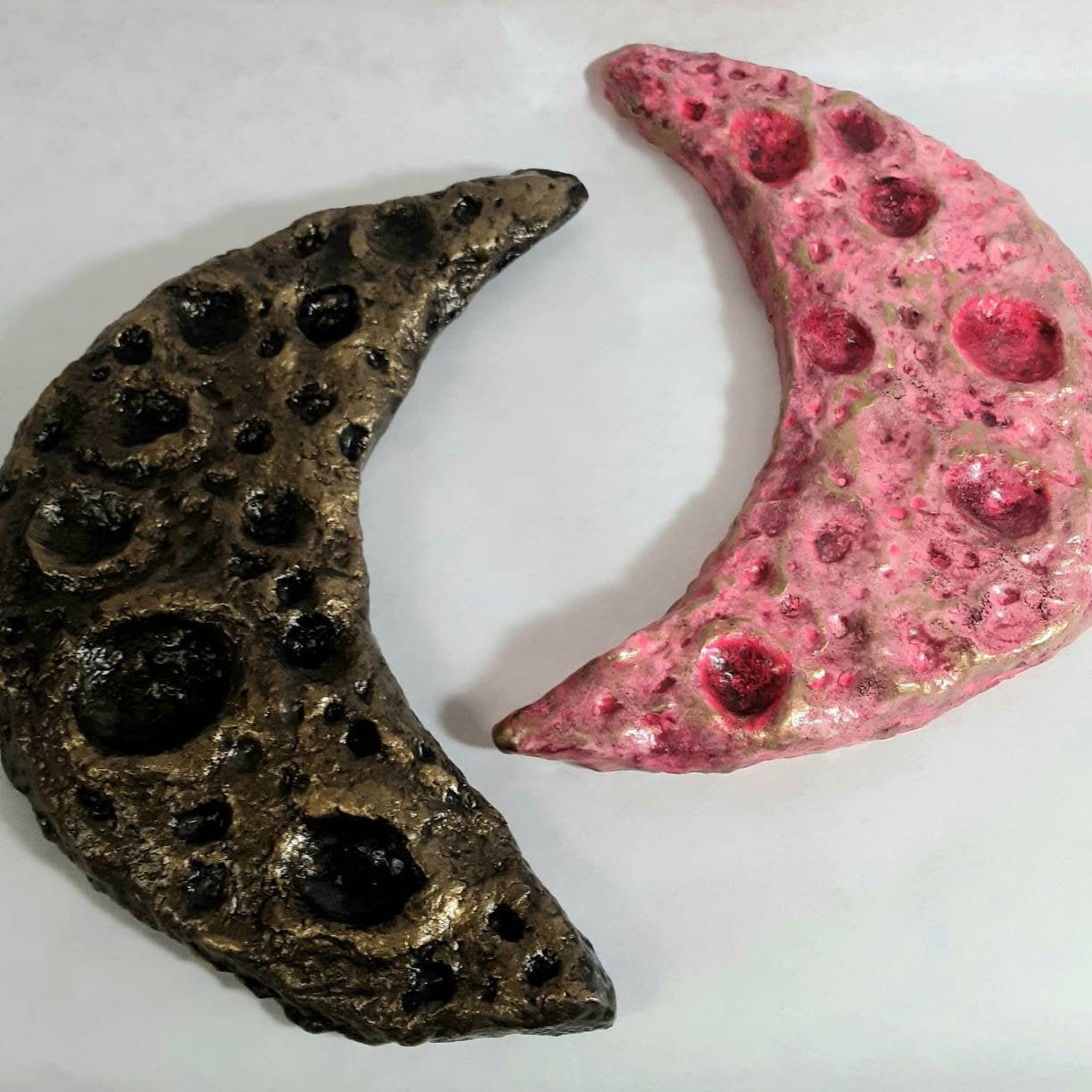 Paper Mache Cresent Moon Wall Art Etsy