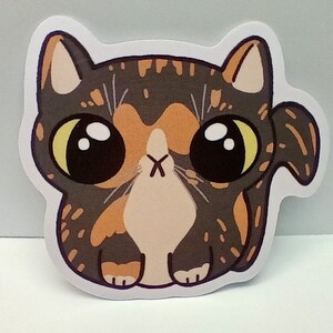 Sticker chat calicot en vinyle - Jolie décoration féline pour toutes les surfaces
