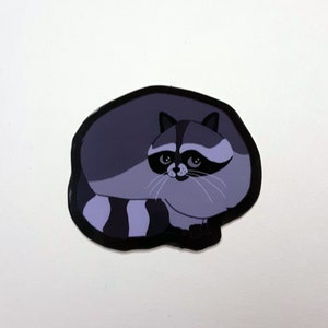Chubby Raccoon Sticker - Fun Decor for Laptops, Journals, and Scrapbooks