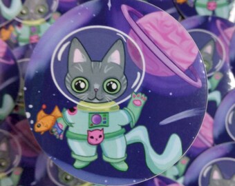 Astronaut cat vinyl sticker