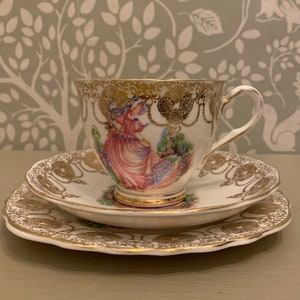 Beautiful! Vintage &#39;Pinkie&#39; Teaset Trio  - Tea Lovers, Tea Parties, Afternoon Tea, Country House, Bridgerton Style