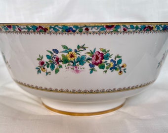Vintage Coalport Ming Rose Bowl, English Bone China Floral Serving Dish
