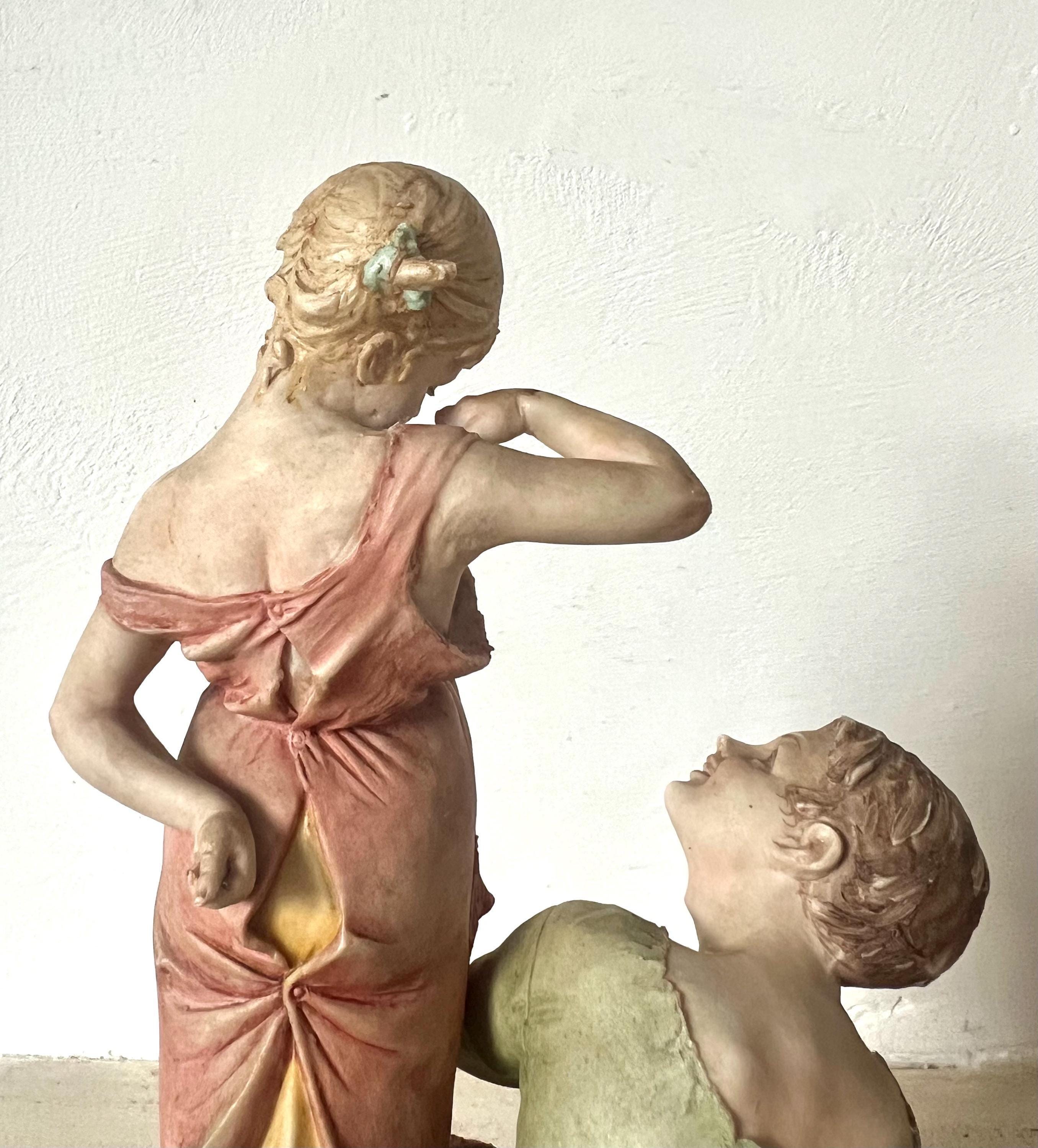 Vintage Capodimonte Bruno Merli Porcelain Figurine - Mid Century