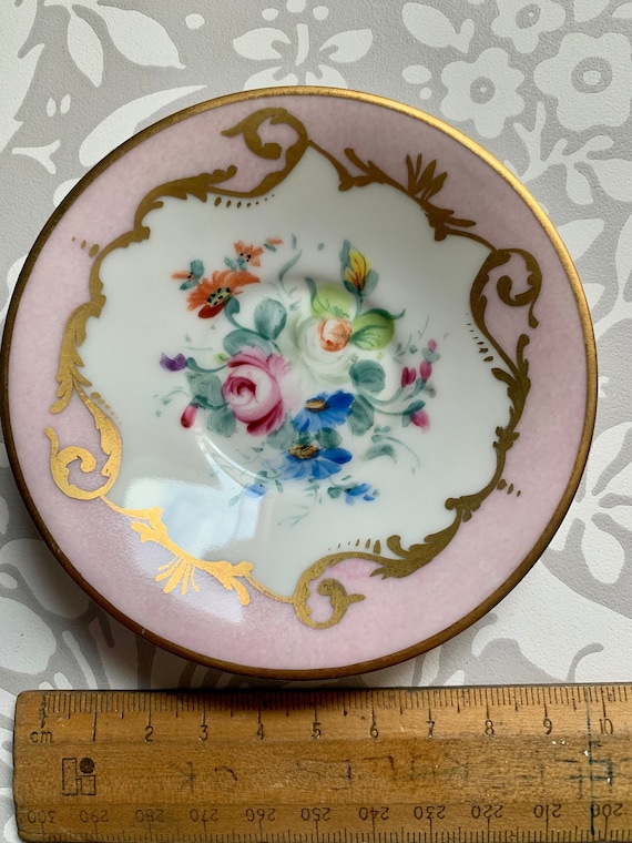 フランスアンティーク皿 サンタマン ハンドペイントのラヴィエ