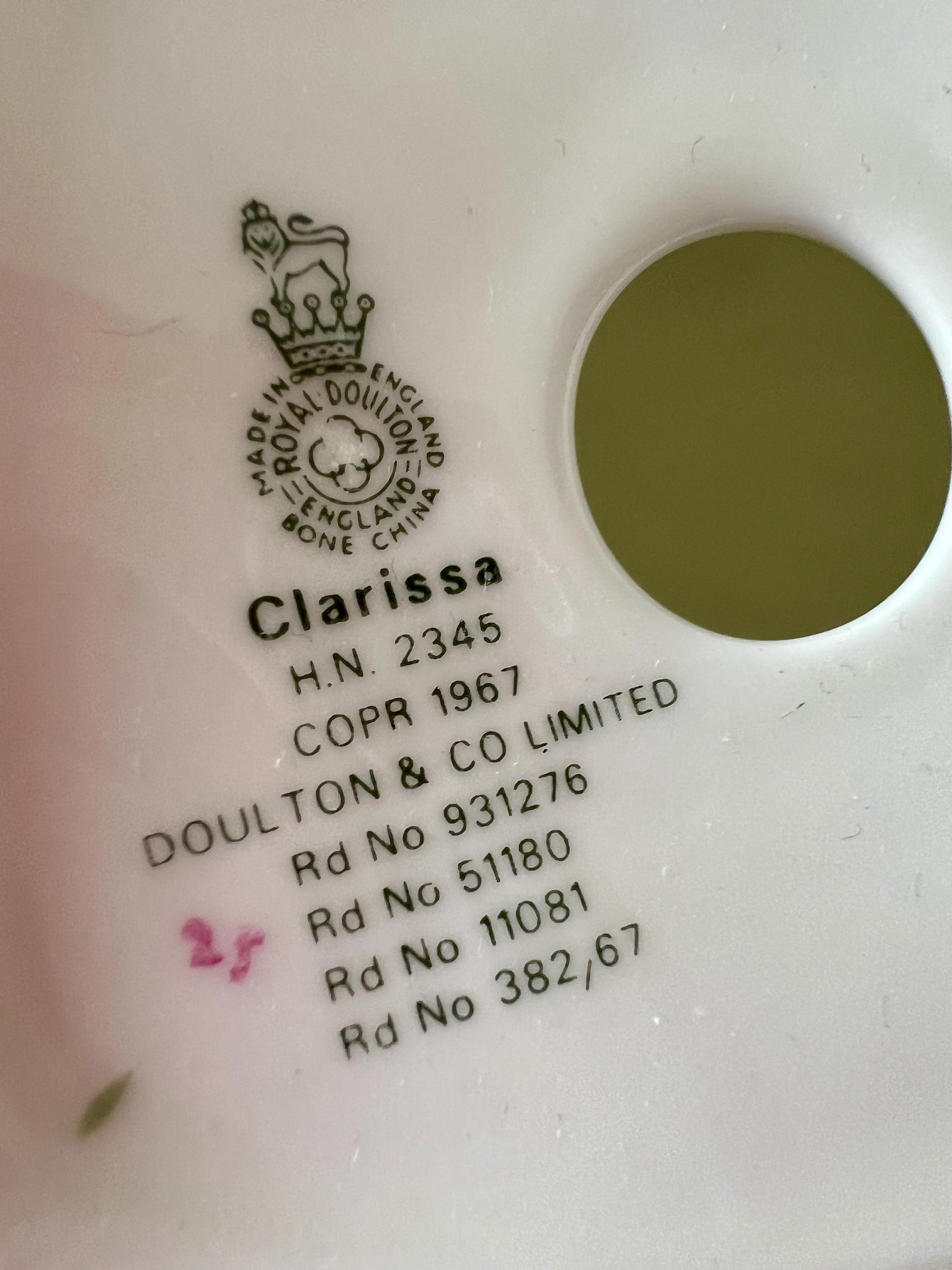 Vintage Royal Doulton Figurine Fine Bone China 'clarissa' - Royal