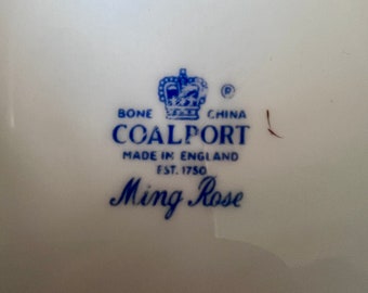 Vintage Coalport Ming Rose Bowl, English Bone China Floral Serving