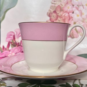 Royal Doulton English Bone China Tea Set of 6 Pink Teacups & Saucers  - Tea Lovers, Tea Parties, Afternoon Tea