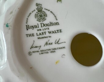 Royal Doulton Figurine - the Last Waltz, Fine Bone China Lady in