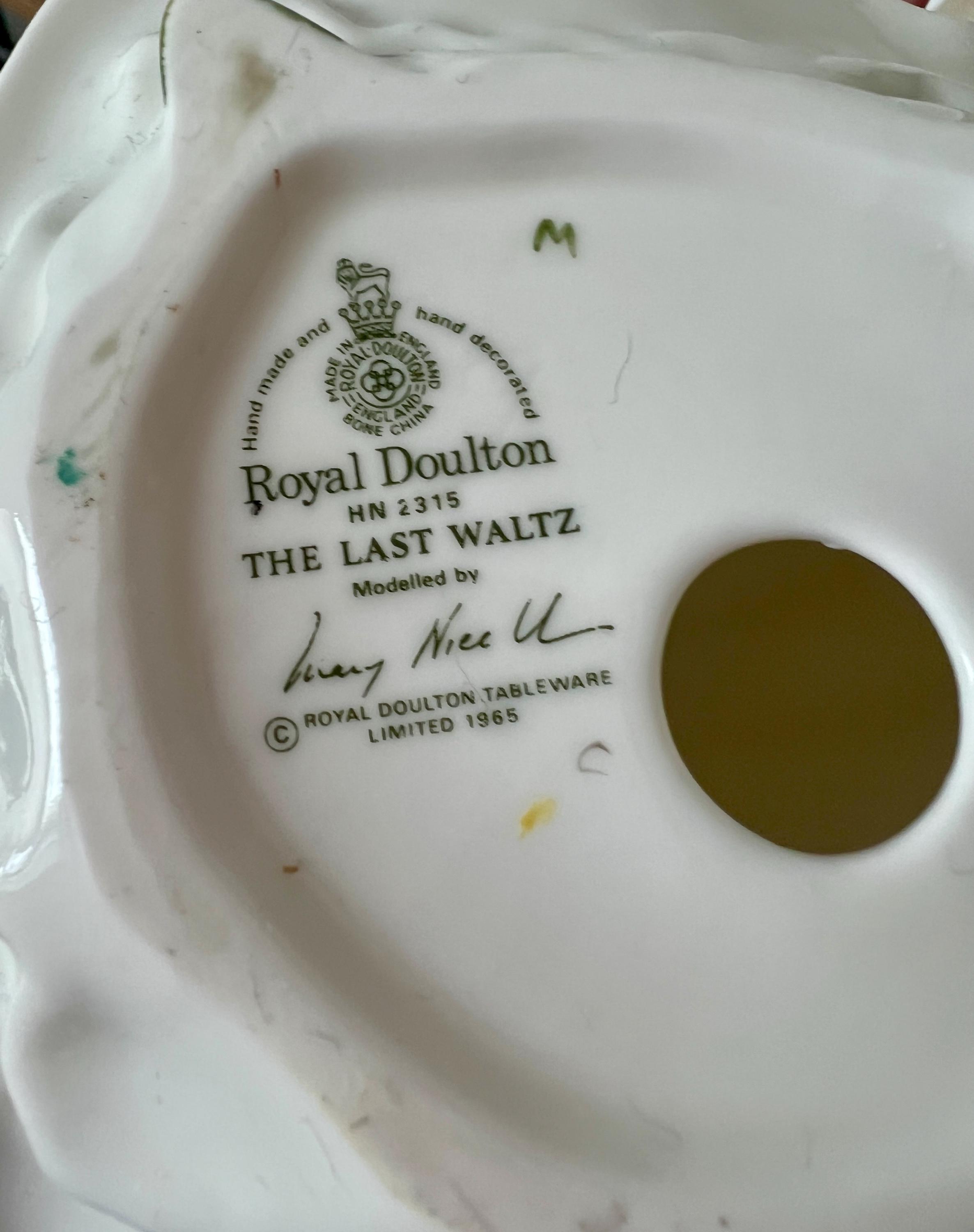 Royal Doulton Figurine - the Last Waltz, Fine Bone China Lady in