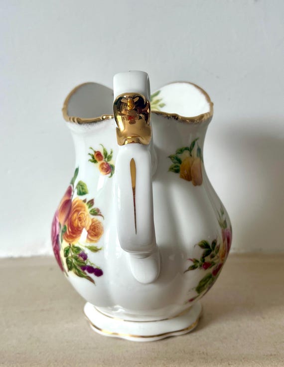 Royal Albert English Bone China 'harvest Rose' Water Pitcher