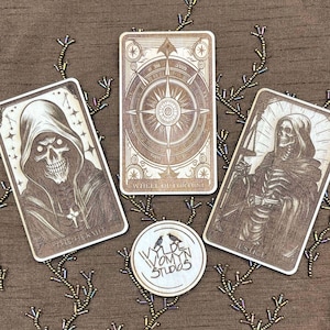 Cartes de tarot en bois de basse - Cartes des arcanes majeurs 12-22, carte unique, gravée au laser, taille standard