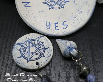 Pendulum Board Set-Small Dowser with Yes/No Board/Rest Tri Moon