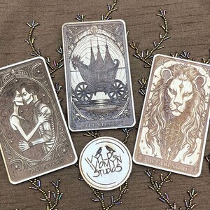 Cartes de tarot en bois de basse - Cartes des arcanes majeurs 0-11, carte unique, gravée au laser, taille standard