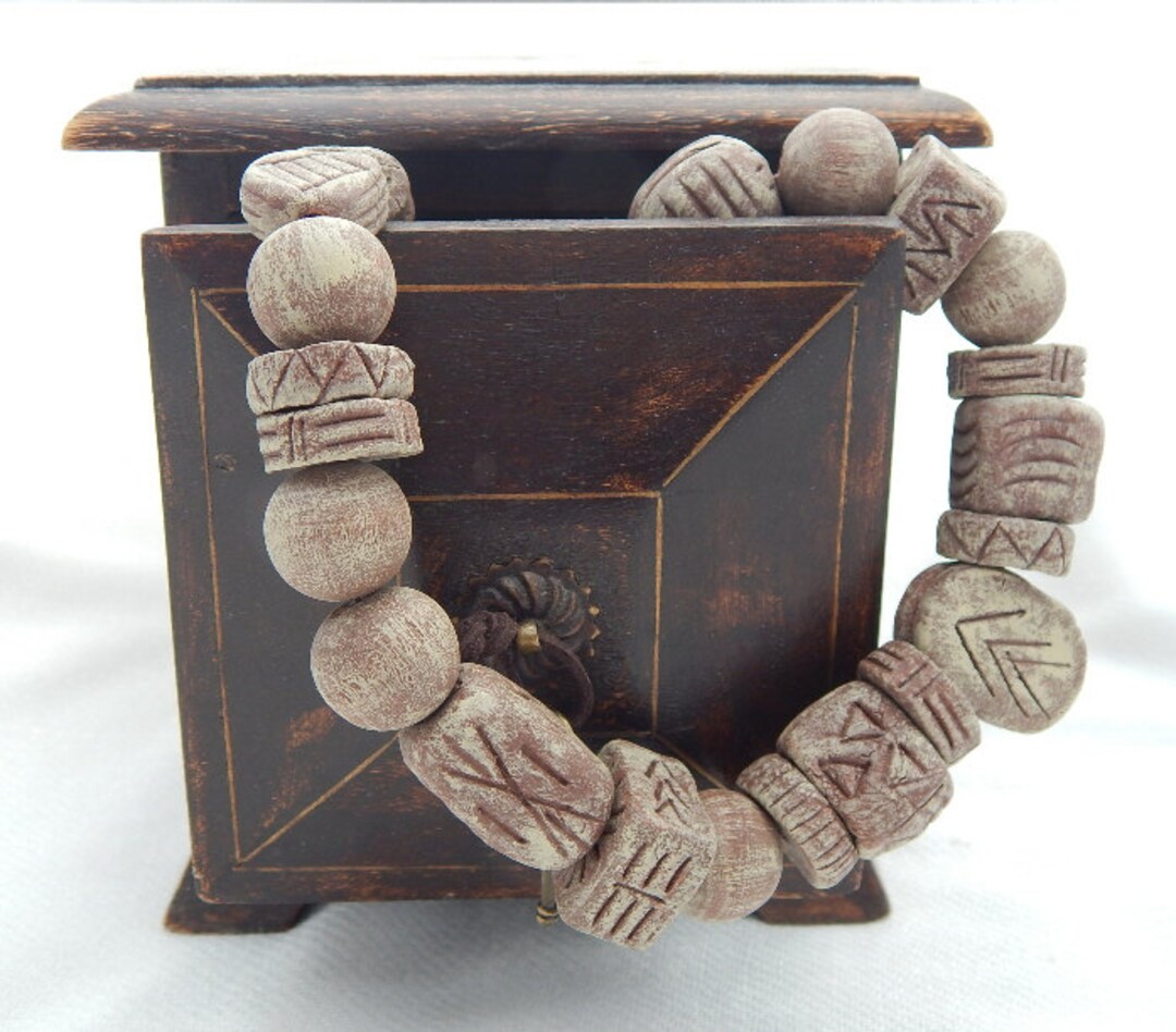 Rustic Runes - Earthtone Boho Chic Handmade Bead Necklace - UNIQUE! - Etsy